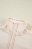 Apricot Drawstring Turtleneck Dolman Sleeve Sweatshirt