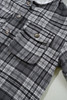 Black Plaid Print Flap Pockets Contrast Hooded Loose Shacket Black Plaid Print Flap Pockets Contrast Hooded Loose Shacket
