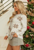 White Snowflake Christmas Tunic Sweater White Snowflake Christmas Tunic Sweater