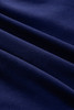 Navy Blue Solid Fleece Lined Drop Shoulder High Low Sweatshirt