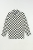 Green Checkerboard Printed Drop Shoulder Loose Casual Shirt Green Checkerboard Printed Drop Shoulder Loose Casual Shirt