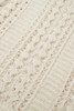 White Hollow Out Knit Bracelet Sleeve Drop Shoulder Sweater