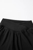 Black Solid Pocketed Crossover High Waist Swim Skort Black Solid Pocketed Crossover High Waist Swim Skort
