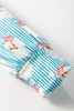 Sky Blue Santa Claus Striped Print Loose Fit Two Piece Lounge Set