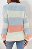 Multicolour Colorblock Textured Knit Bubble Sleeve Sweater Multicolour Colorblock Textured Knit Bubble Sleeve Sweater