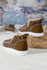 Brown Leopard Print Ankle Patched Flat Winter Fur Boots Brown Leopard Print Ankle Patched Flat Winter Fur Boots