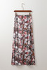 Brown Floral Print High Waist Maxi Skirt