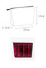 Burgundy Quilted Velour Zipper Cosmetic Organize Pouch Burgundy Quilted Velour Zipper Cosmetic Organize Pouch