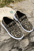 Coffee Lace-up Decor Leopard Canvas Shoes Coffee Lace-up Decor Leopard Canvas Shoes