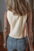 White Slim Fit Buttoned V Neck Vest White Slim Fit Buttoned V Neck Vest
