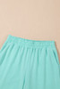Mint Green Raglan Short Sleeve Tee and Wide Leg Pants Set