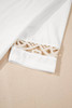 White Lace Crochet Crew Neck Casual T Shirt