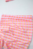 Pink Plus Size Plaid Print High Waist Bikini Set