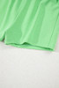 Light Green French Terry Drawstring Mini Skort with Pockets