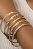 Gold Multi Layer Plated Alloy Bangle Bracelet