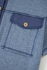 Beau Blue Half Placket Chest Pockets Short Sleeve Wide Leg Jumpsuit Beau Blue Half Placket Chest Pockets Short Sleeve Wide Leg Jumpsuit