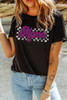 Black Rhinestone Mama Letter Graphic T Shirt Black Rhinestone Mama Letter Graphic T Shirt