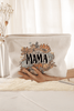 White MAMA Flower Print Corduroy Large Cosmetic Bag White MAMA Flower Print Corduroy Large Cosmetic Bag