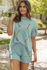 Iceland Blue Guitar Print Corded Short Set