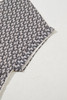 Oatmeal Contrast Geometric Print Patchwork V Neck Short Sleeve Plus Size Top