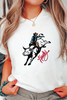 White Cowboy Howdy Embroidered Western Fashion T Shirt