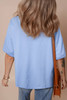Myosotis USA Patched Drop Sleeve Crewneck T Shirt
