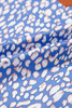 Ashleigh Blue Leopard Print Spot Contrast V Neck Half Puff Sleeve Shirt