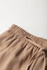Straw Yellow Textured Tiered Edge High Waist Casual Shorts