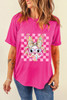Rose Red Plaid Bubble Gum Rabbit Graphic Eater T Shirt Rose Red Plaid Bubble Gum Rabbit Graphic Eater T Shirt