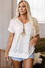 Khaki Leopard Print V Neck Side Slit Loose Fit T Shirt