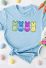 Light Blue Sequin Bunny Doll Graphic Casual T Shirt