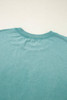 Sea Green MAMA Printed Mineral Wash Crewneck T Shirt Sea Green MAMA Printed Mineral Wash Crewneck T Shirt