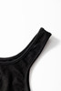 Black Peekaboo Wide Leg Square Neck Sleeveless Jumpsuit