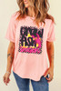 Pink Crawfish Season Graphic Casual Tee