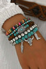 Turquoise Western Pattern Turquoise Beaded Multi Layer Bracelet Set Turquoise Western Pattern Turquoise Beaded Multi Layer Bracelet Set