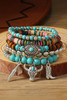 Turquoise Western Pattern Turquoise Beaded Multi Layer Bracelet Set Turquoise Western Pattern Turquoise Beaded Multi Layer Bracelet Set