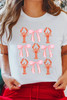 White Crawfish Bow Printed Summer T Shirt White Crawfish Bow Printed Summer T Shirt