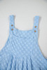 Beau Blue Checkered Pocketed High Waist Wide Leg Overall