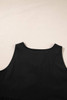 Black Plus Size Sleeveless Button Front Loose Jumpsuit
