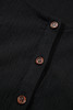Black Plus Size Sleeveless Button Front Loose Jumpsuit