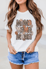 White Floral Leopard MaMa Graphic Mothers Day T Shirt
