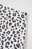 White Leopard Frayed Hem Denim Shorts White Leopard Frayed Hem Denim Shorts