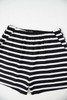Black White Striped Short Sleeve Top and Shorts Set