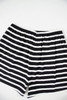 Black White Striped Short Sleeve Top and Shorts Set