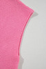 Sachet Pink Solid Color Sweater Tee with Side Slits