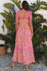 Rose Floral Lace Tied Strap Empire Waist Maxi Dress