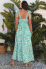Green Floral Lace Tied Strap Empire Waist Maxi Dress
