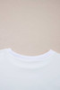 White Loose Half Sleeve Hi Low Hem T Shirt