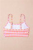 Pink 3pcs Gingham High Waist Bikini & Sarong