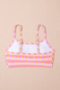 Pink 3pcs Gingham High Waist Bikini & Sarong